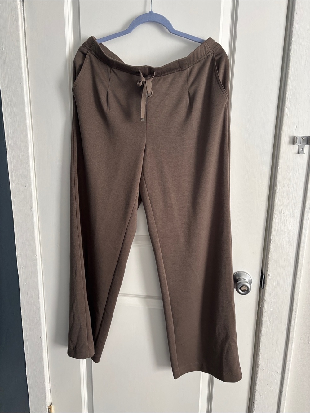 J. Jill Taupe Drawstring Wide-Leg Pants